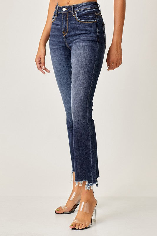 High Rise Crop Slim Denim