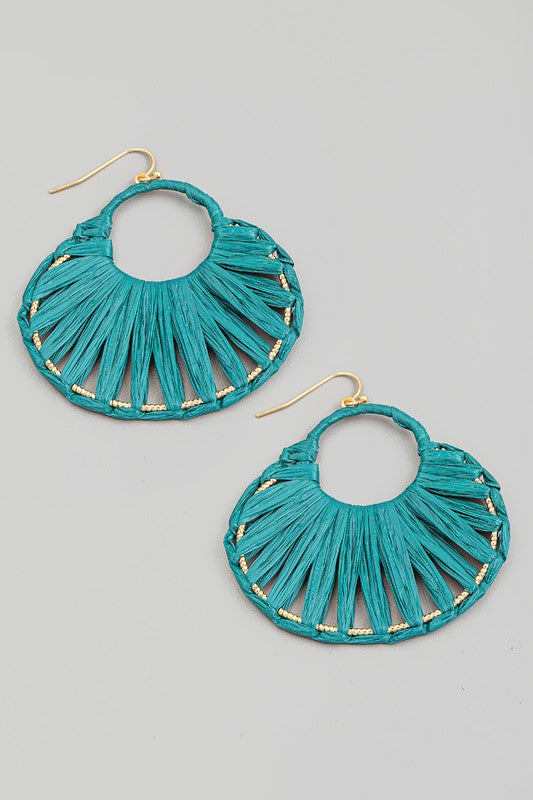 Raffia Fan Earrings