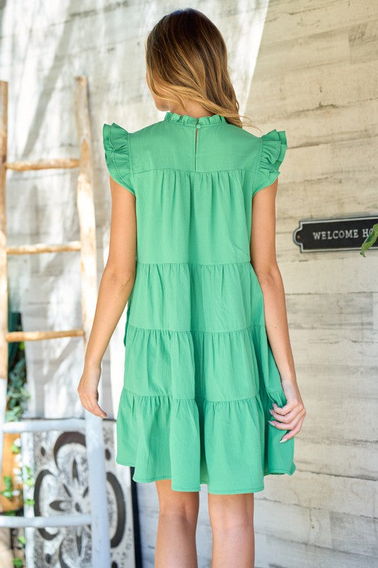Green Smocked Dress