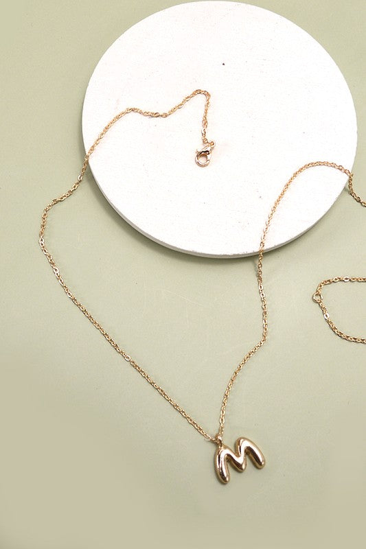 Bubble Balloon Initial Necklace