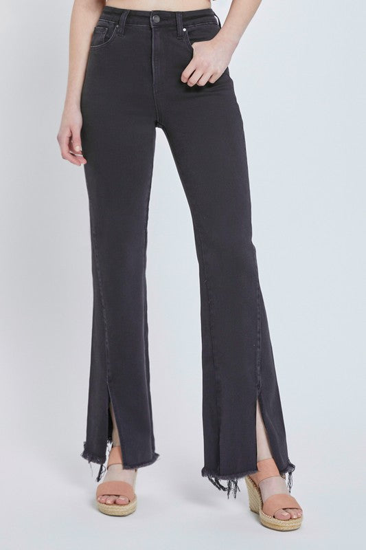 High Rise Front Split Jeans