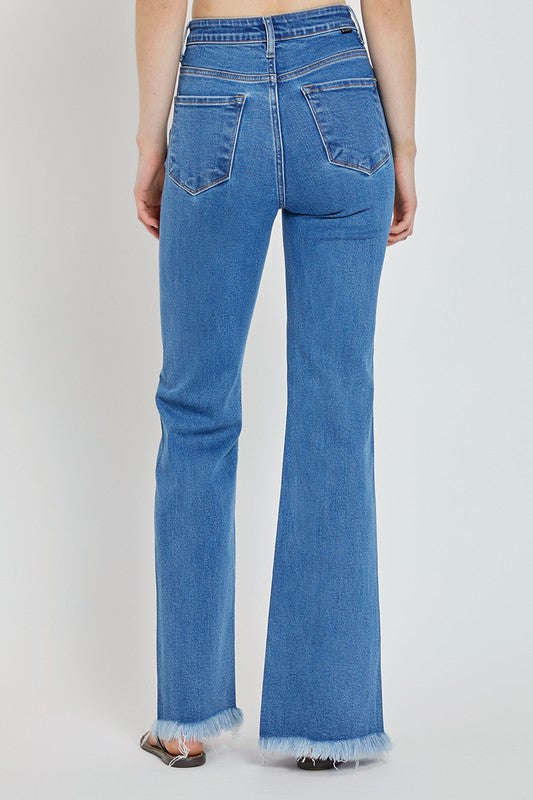 High Rise Front Split Jeans