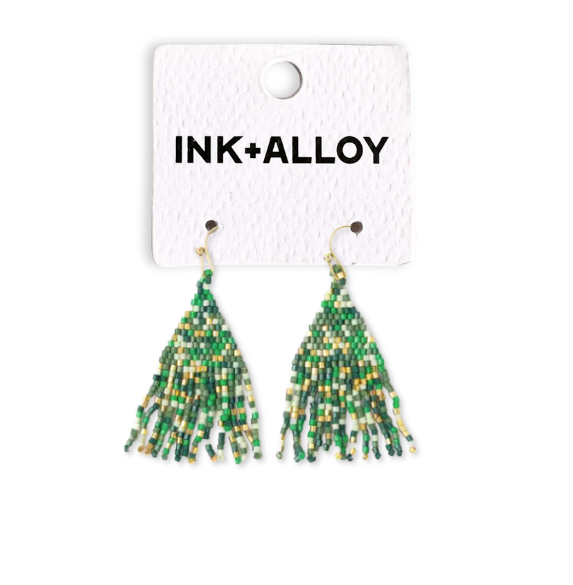 Cassie Mini Confetti Short Fringe Earrings