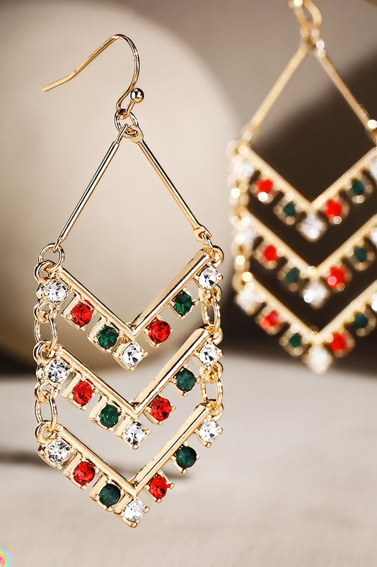 Christmas Gem Earrings