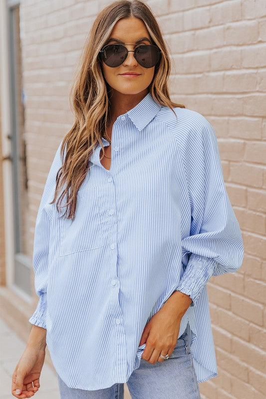 Black Pin Striped Top