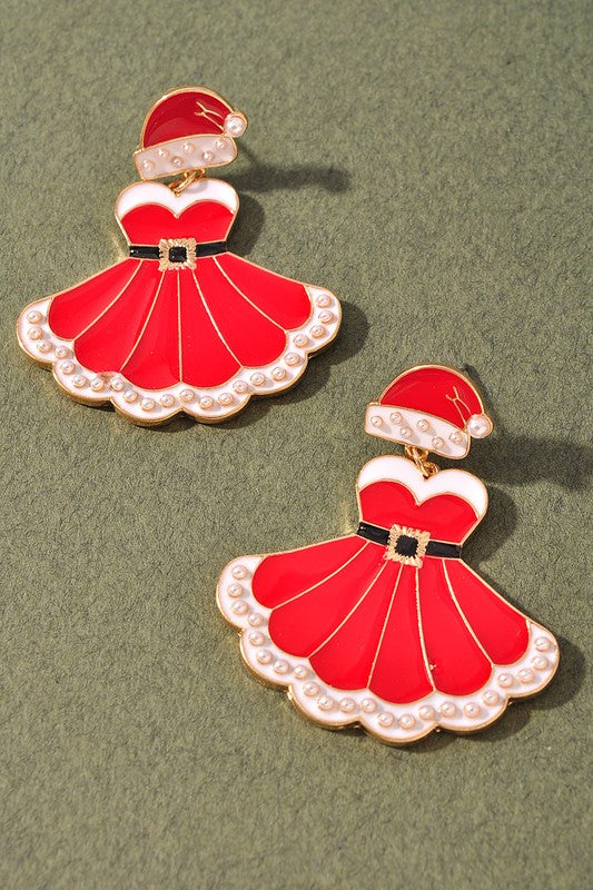 Santa Skirt Earrings