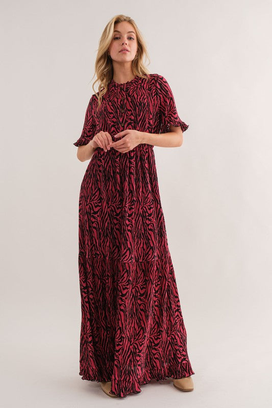 Jewel Pattern Velvet Dress