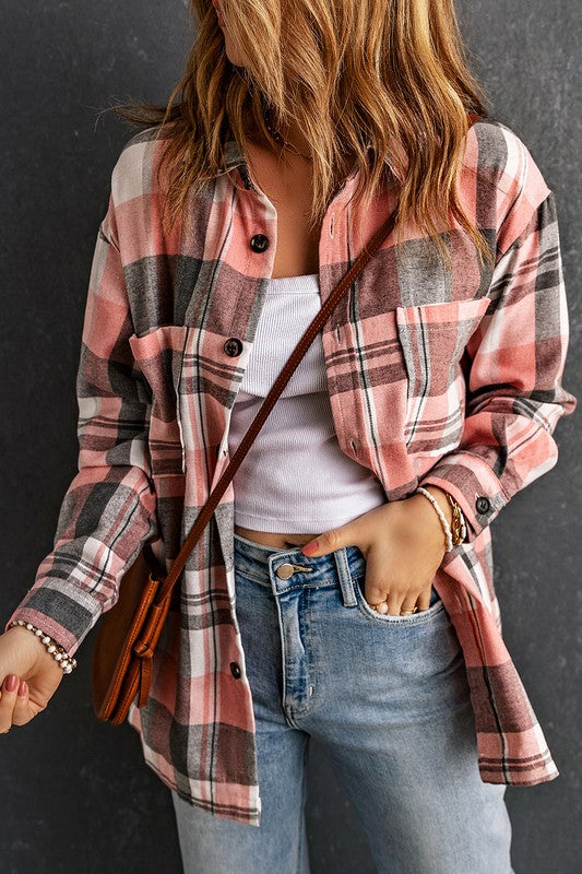 All About Plaid Top