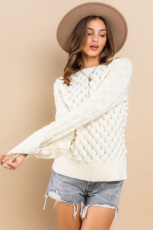 Ivory Textured Sweater
