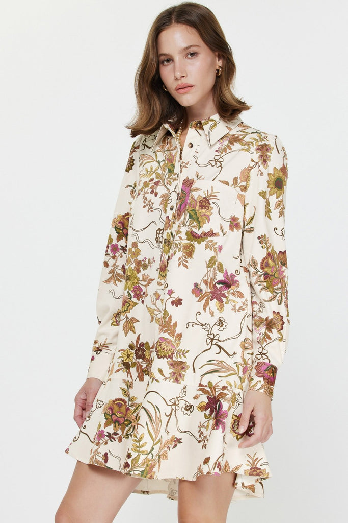 Botanical Corduroy Dress