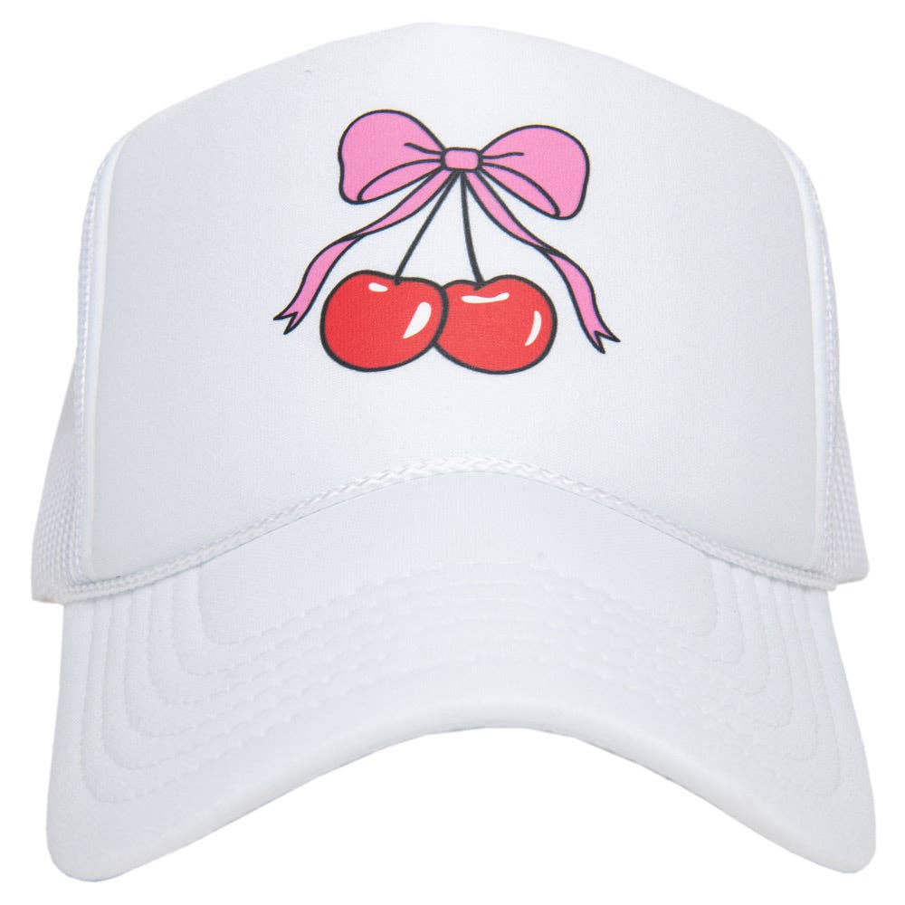 Cherry Bow Trucker Hat