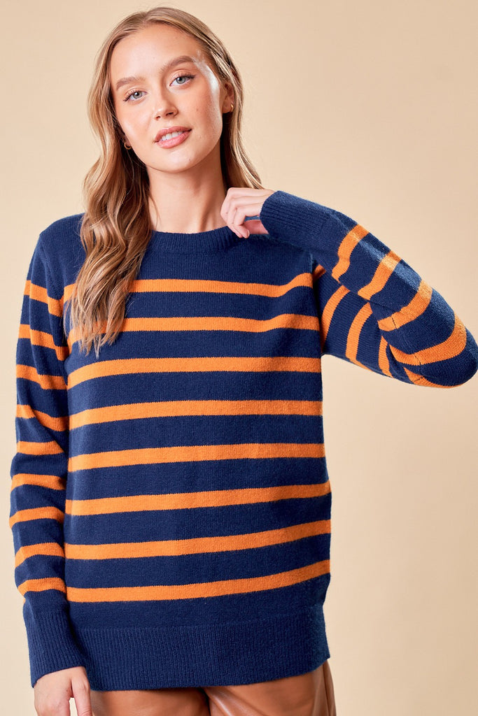 Midnight Striped Sweater