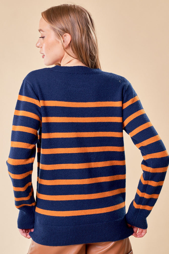 Midnight Striped Sweater
