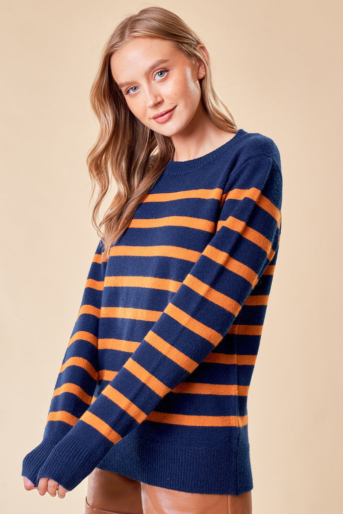 Midnight Striped Sweater