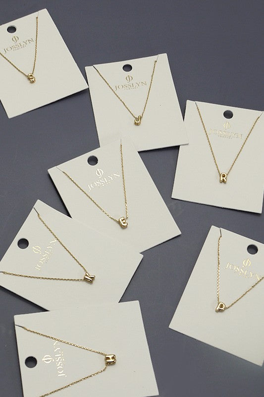 Mini Bubble Balloon Initial Necklace