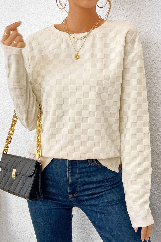 Checkered Textured Top