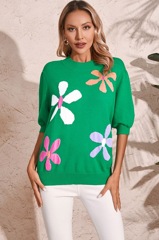 Bubble Floral Sweater