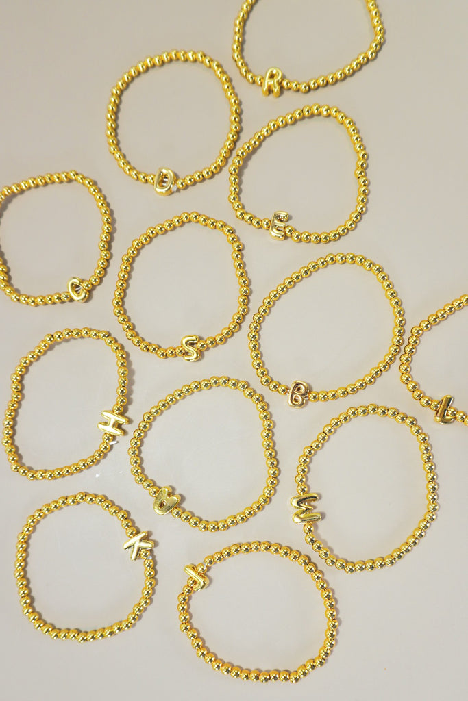 Bubble Balloon Initial Bracelet