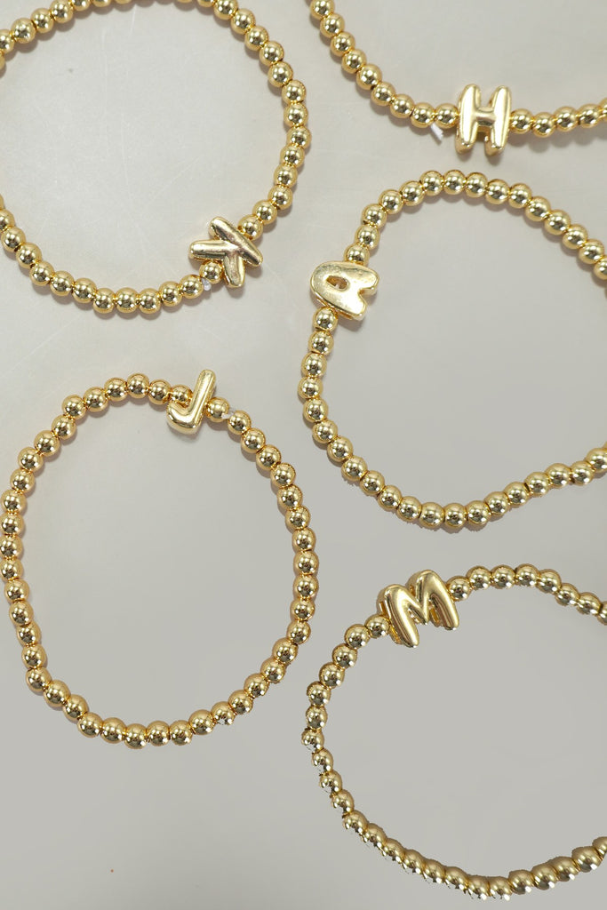 Bubble Balloon Initial Bracelet