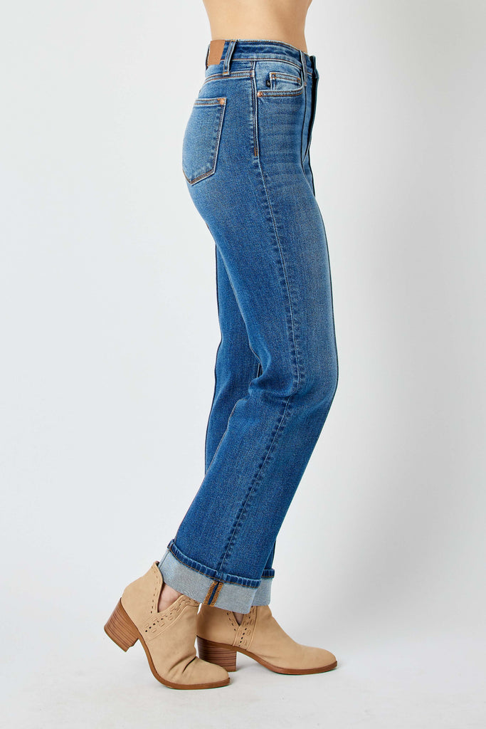 Judy Blue Cuffed Seam Jeans