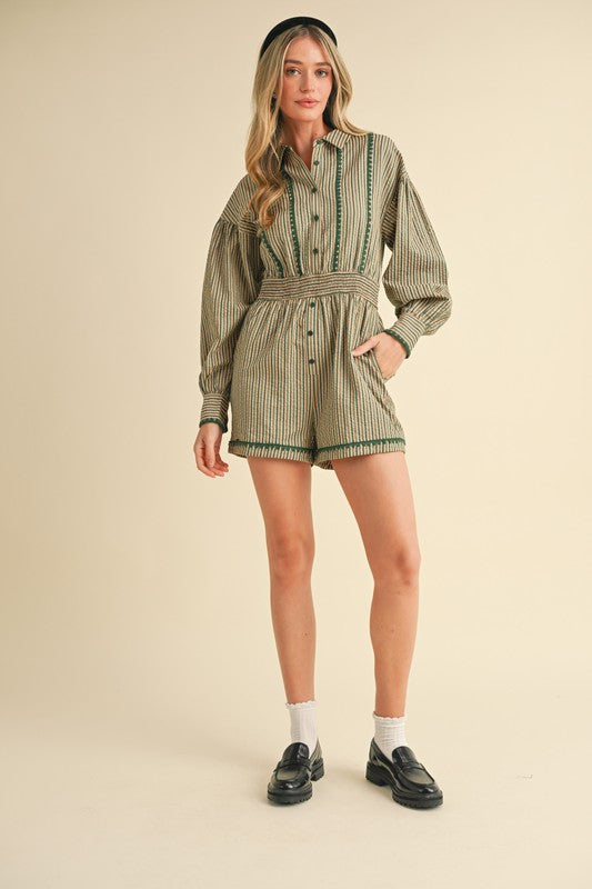 Scallop Stitched Romper