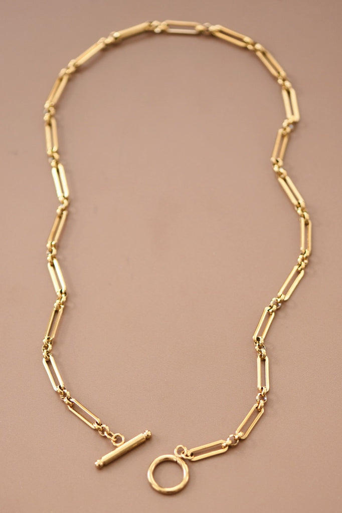 Toggle Paperclip Chain Necklace