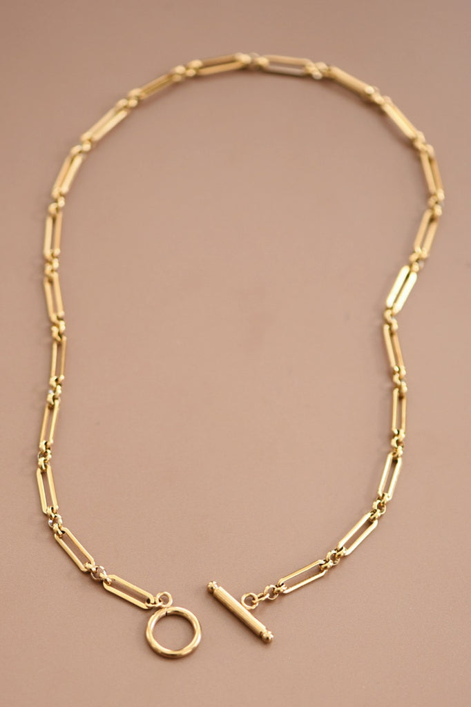 Toggle Paperclip Chain Necklace