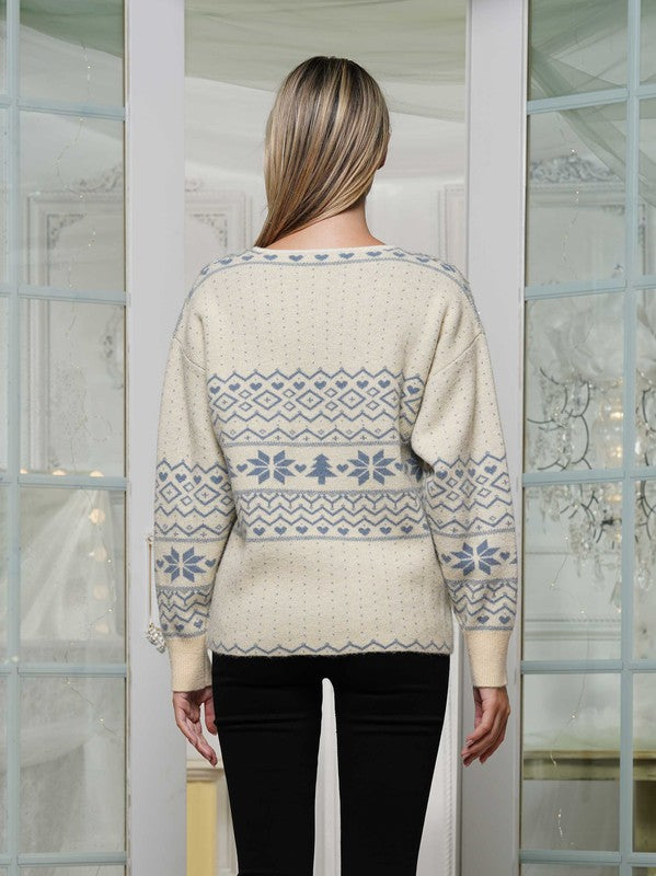 Snowflake Sequin Sweater