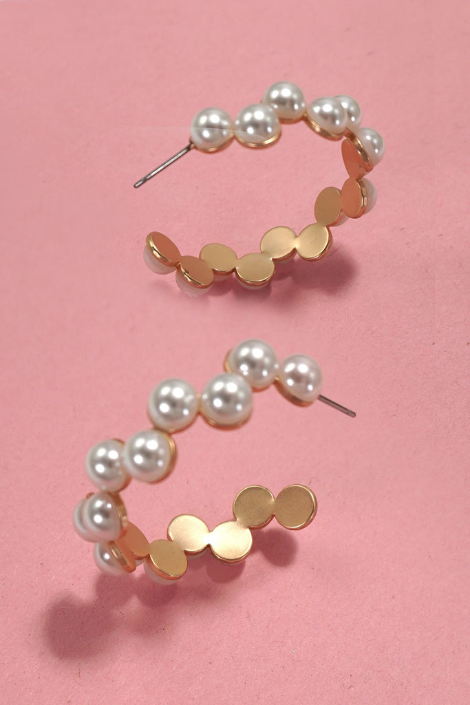 Pearl Zig Zag Hoops