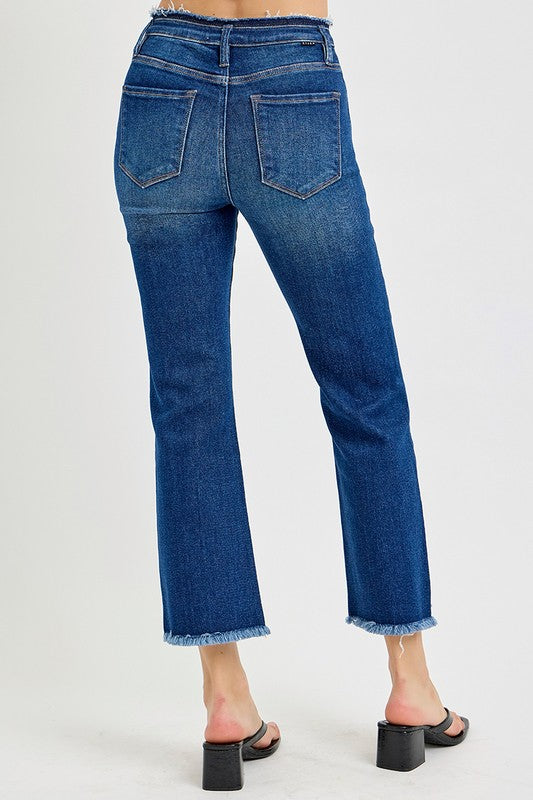 High Rise Crop Flare Denim