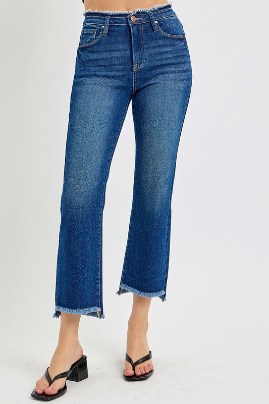 High Rise Crop Flare Denim