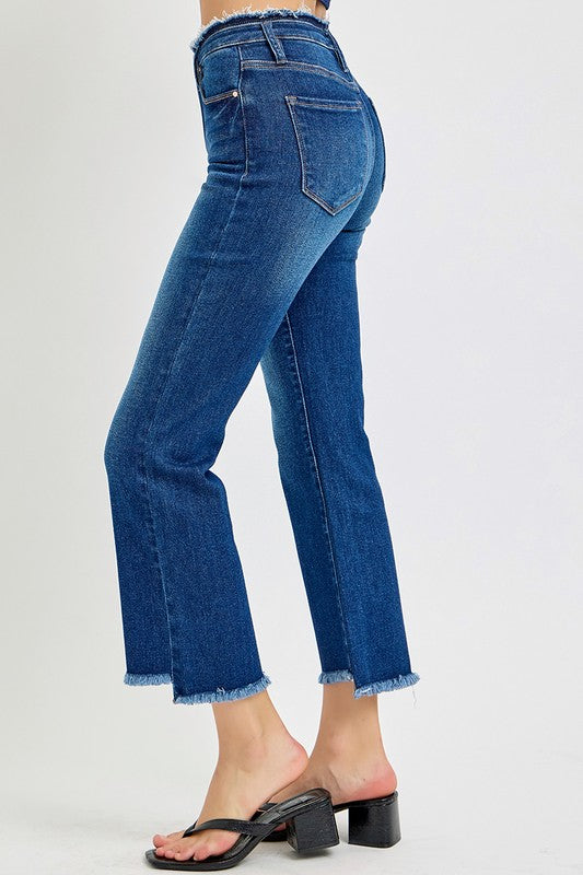 High Rise Crop Flare Denim