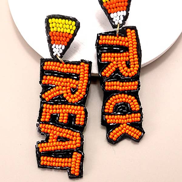 Trick or Treat Beaded Earrings