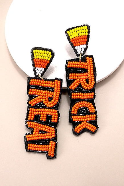 Trick or Treat Beaded Earrings