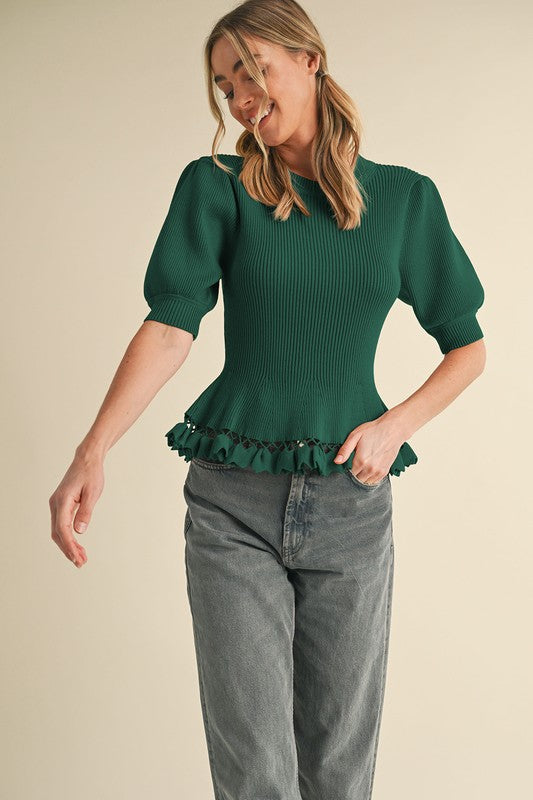 Hunter Ruffle Sweater