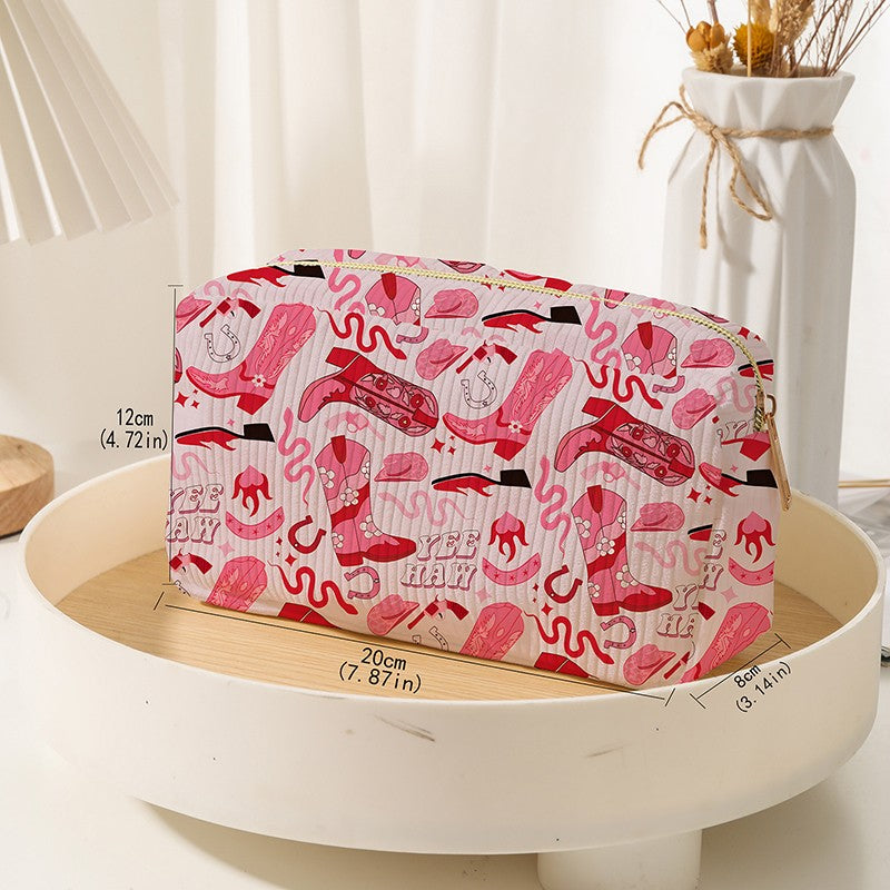 Patterned Cosmetic Pouch Bags