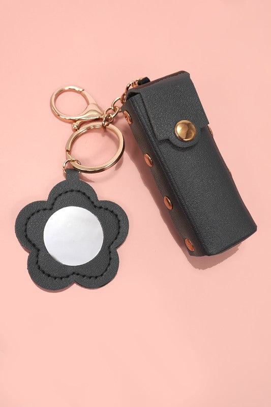 Vegan Leather Lipstick Charm Holder