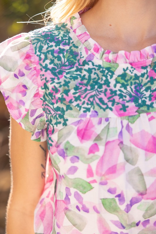 Pink Embroidered Top