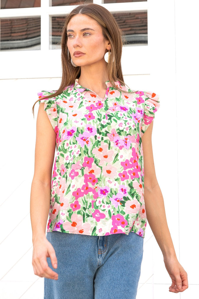 Pink Poppies Top