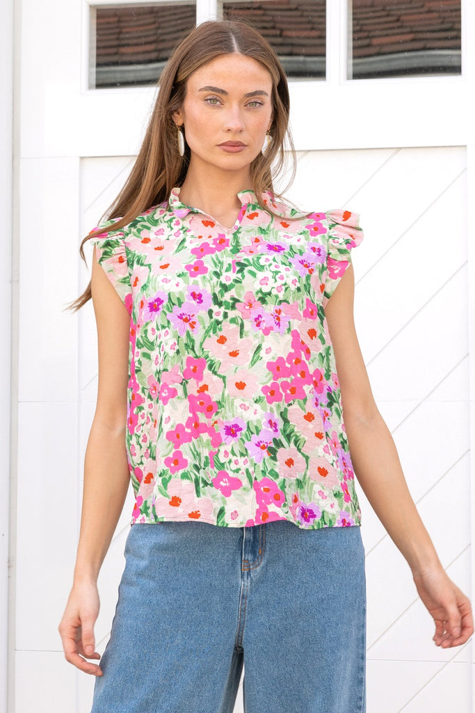 Pink Poppies Top
