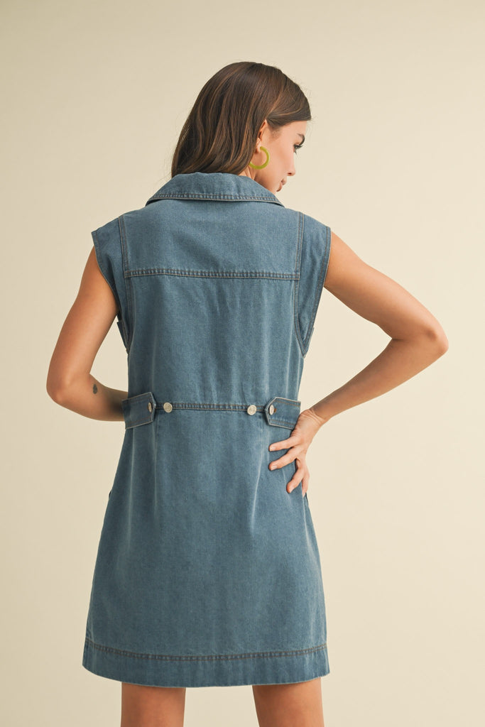 Denim Button Up Dress