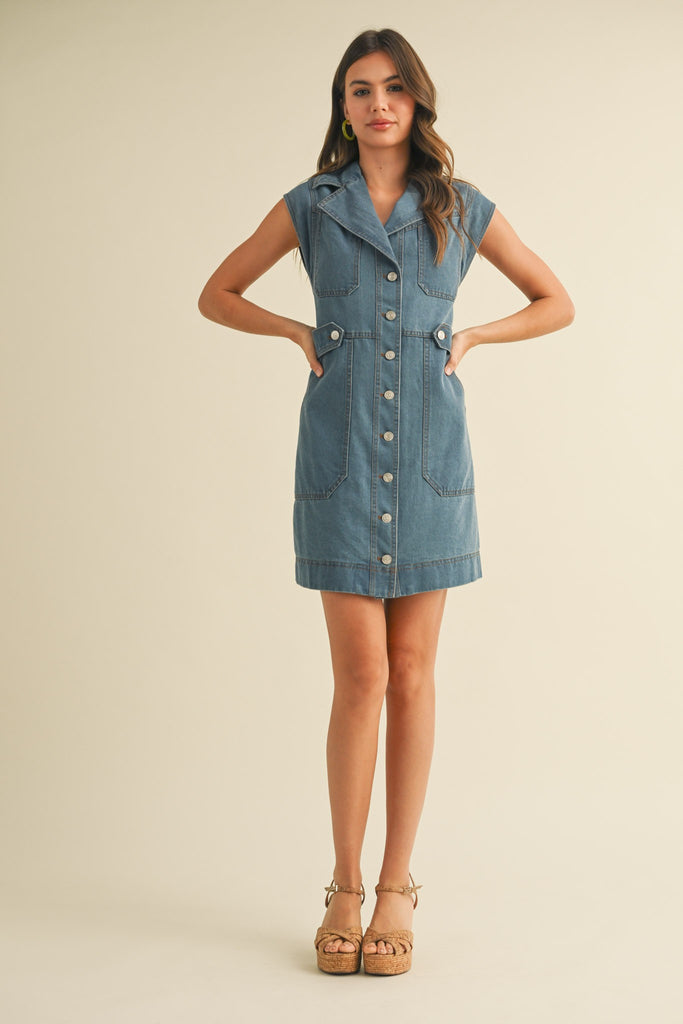 Denim Button Up Dress