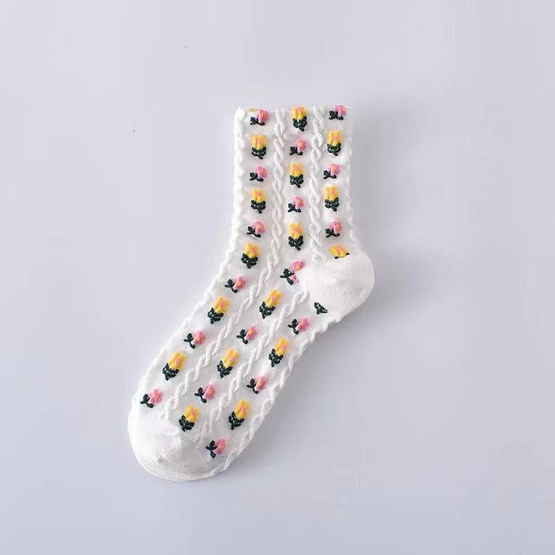 Floral Folk Socks