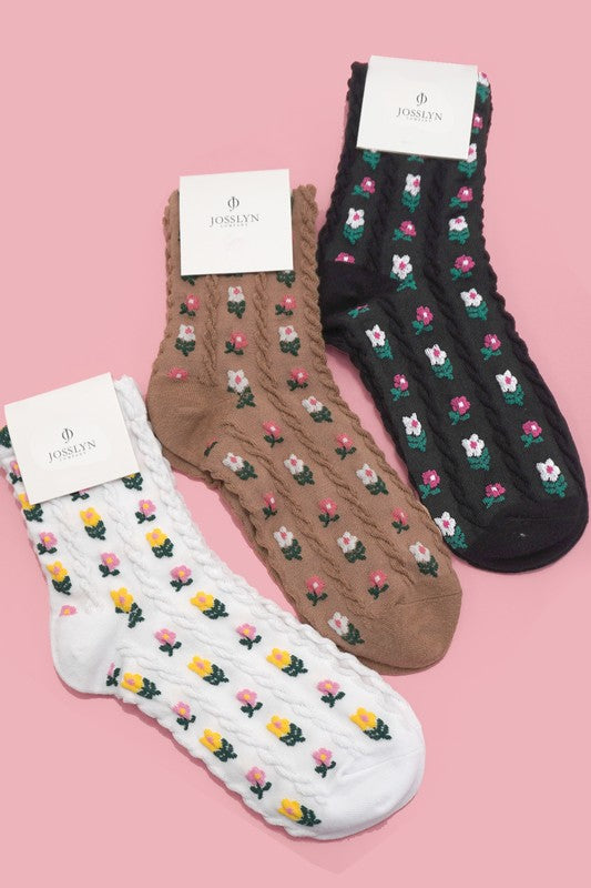 Floral Folk Socks