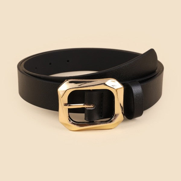 Gold Rectangle Buckle Belt