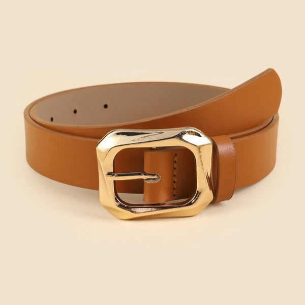 Gold Rectangle Buckle Belt