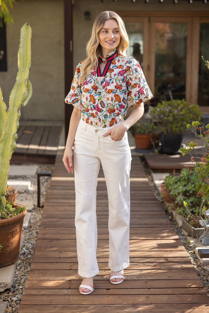 Varsity Floral Top