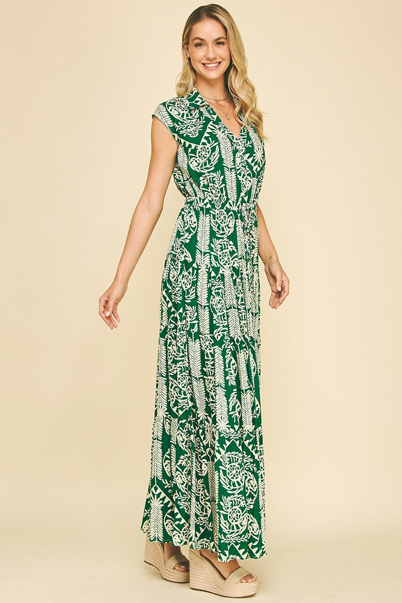 Green Jungle Print Dress Small Green Jungle Print Dress Small