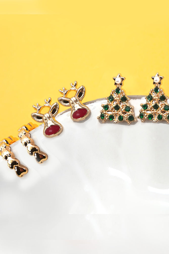 Christmas Hoop Earring Set