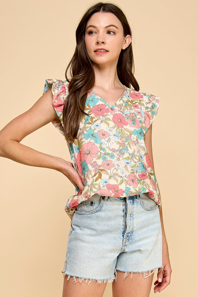 Pastel Floral Top